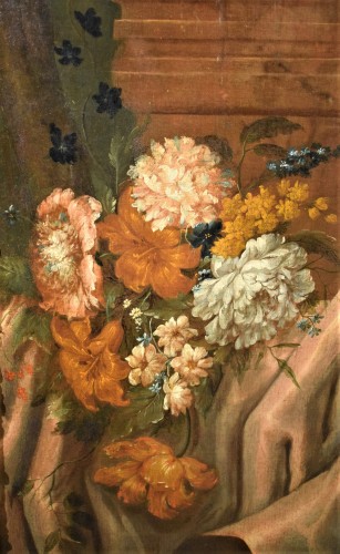 Antiquités - Still Life of Flowers in a garden - Antonio Rapous (1733-1819)